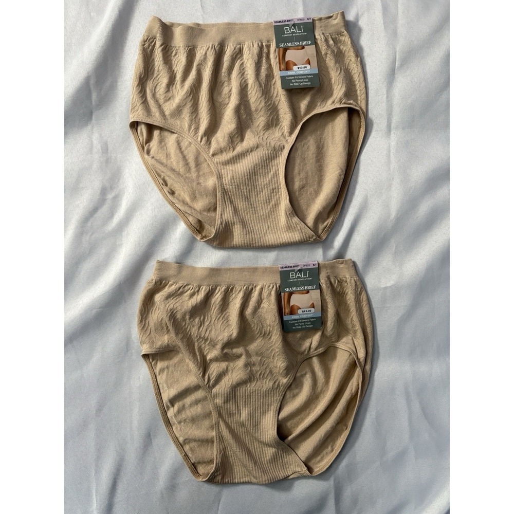NEW Bali Comfort Revolution Bali Briefs 2 Pack Style 803J Womens Panty Size 6/7